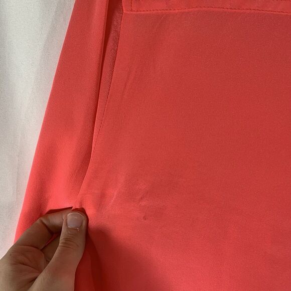 J. Crew 100% Silk Blouse Women's 10 Hot Pink Long Sleeve Button Up Lightweight - Picture 11 of 11